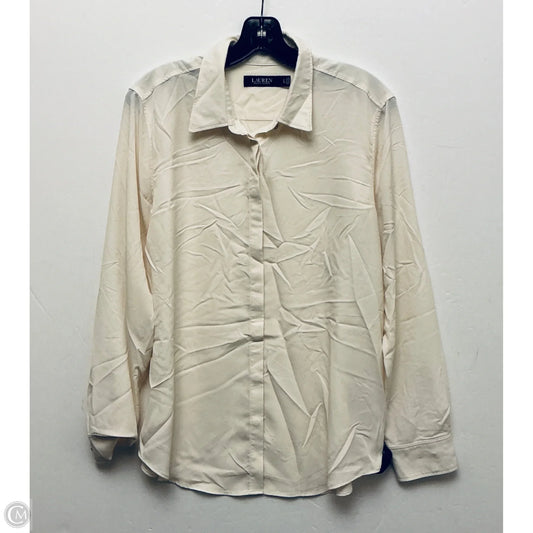 Top Long Sleeve By Lauren By Ralph Lauren In Cream, Size: L