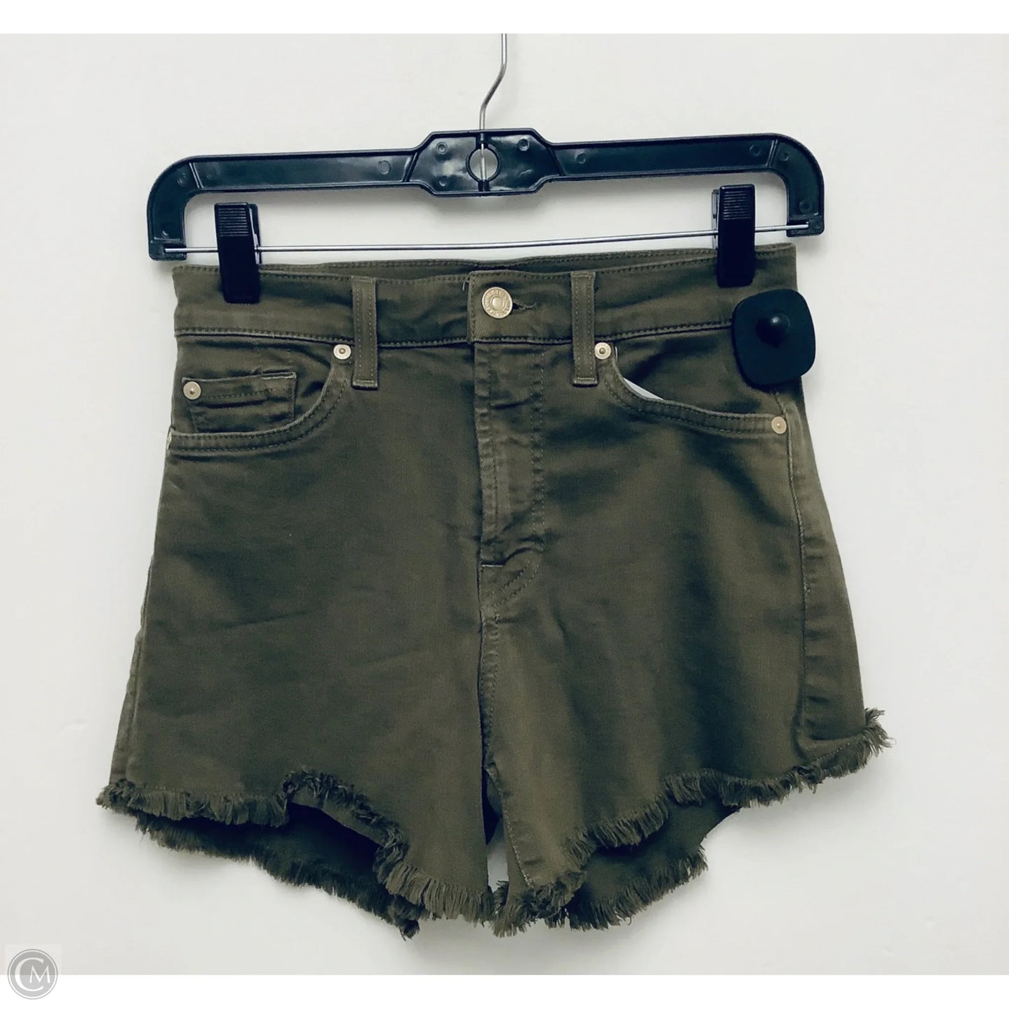 Shorts By 7 For All Mankind In Green, Size: 0