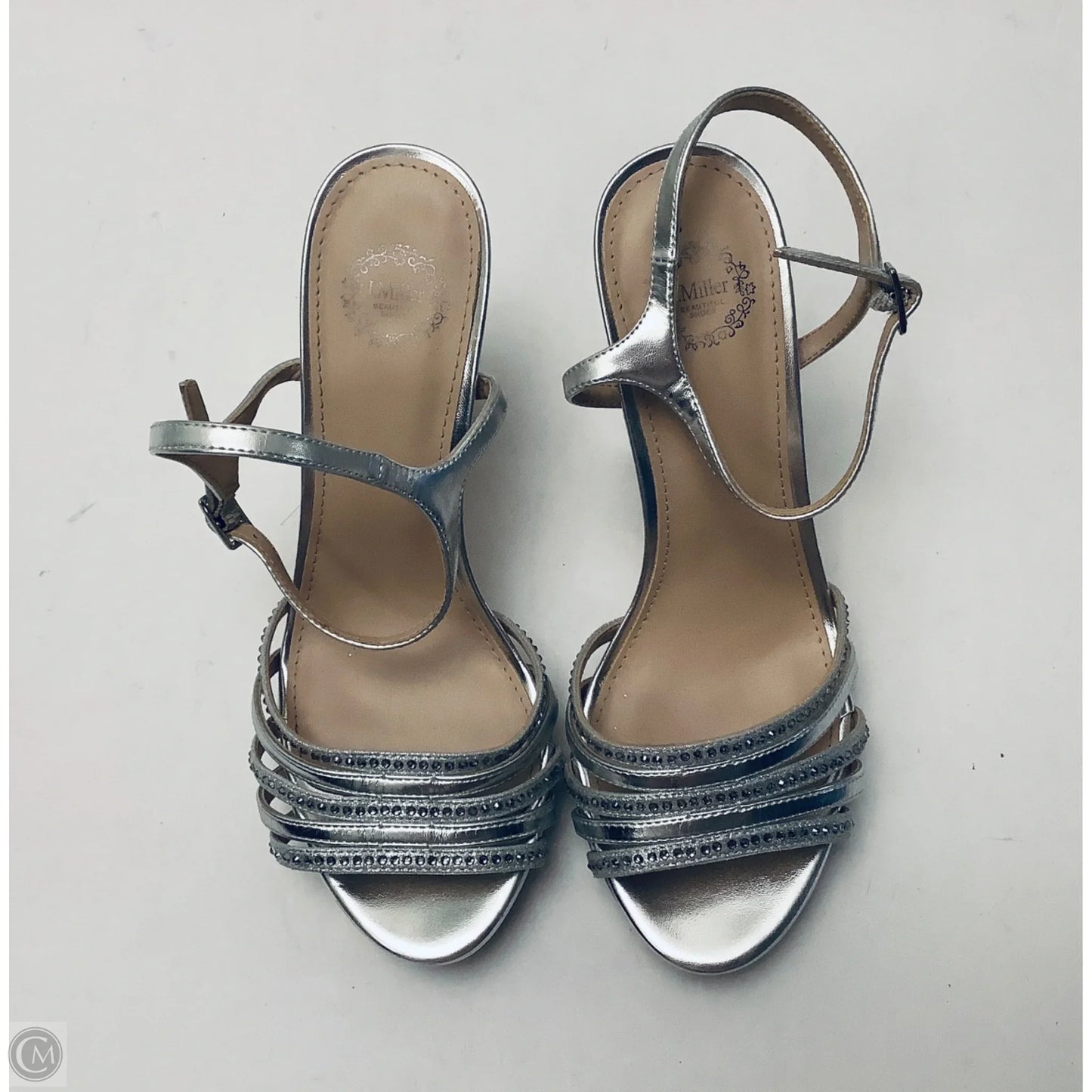 Sandals Heels Wedge By Gianni Bini In Striped Pattern, Size: 8