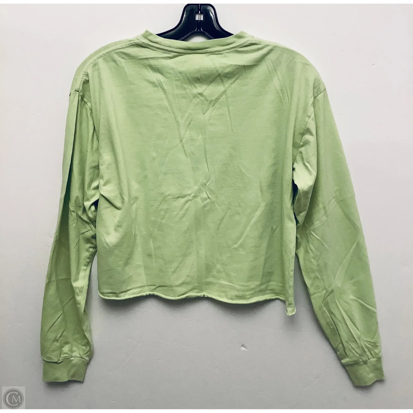 Top Long Sleeve Basic By Pink In Yellow, Size: Xs