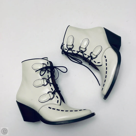 Boots Designer By Coach In White, Size: 6