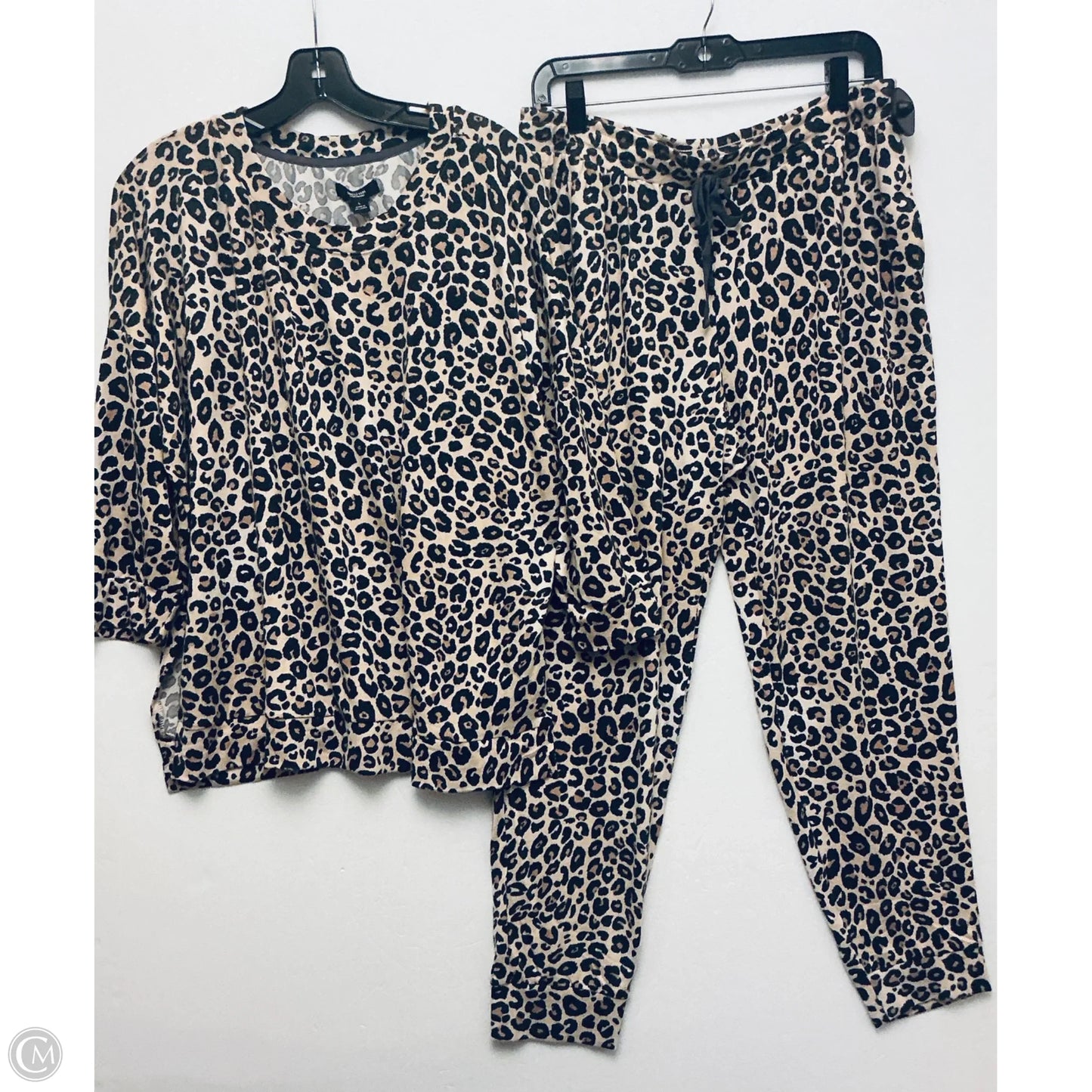 Pajamas 2pc By Simply Vera In Animal Print, Size: L
