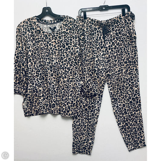 Pajamas 2pc By Simply Vera In Animal Print, Size: L