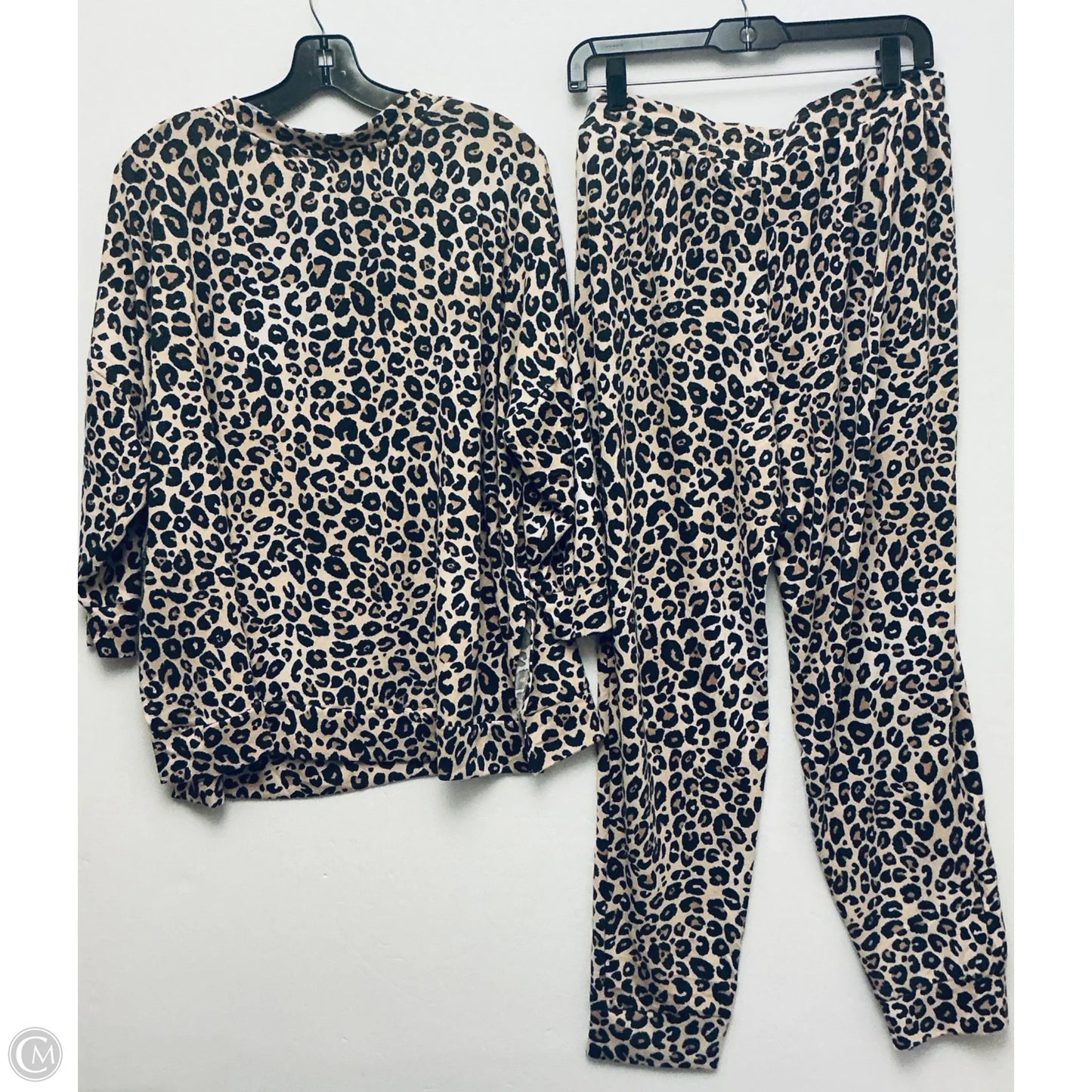 Pajamas 2pc By Simply Vera In Animal Print, Size: L