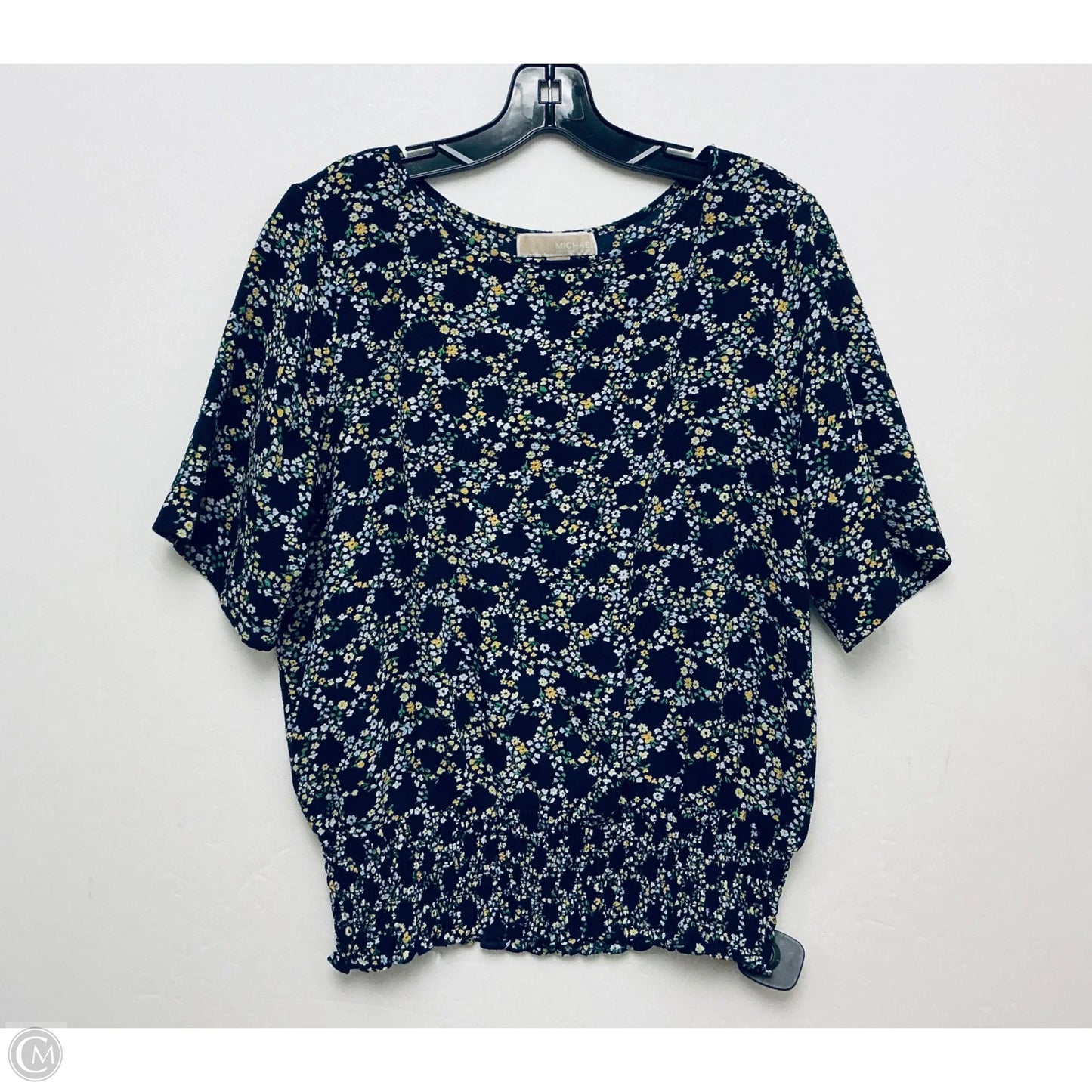 Top Short Sleeve Designer By Michael Kors In Navy, Size: L