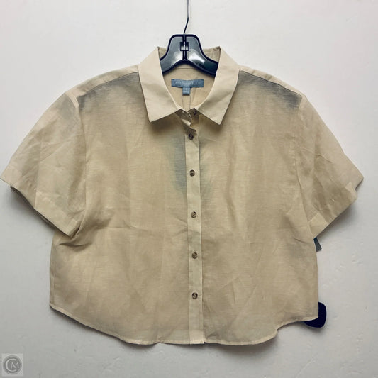 Top Short Sleeve By Antonio Melani In Cream, Size: M