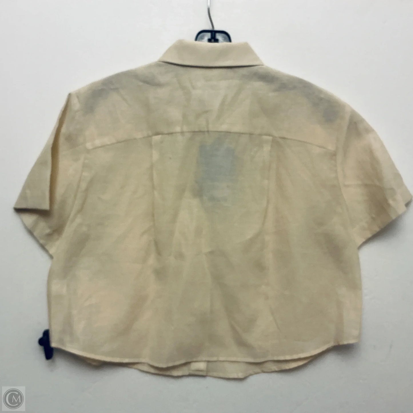 Top Short Sleeve By Antonio Melani In Cream, Size: M