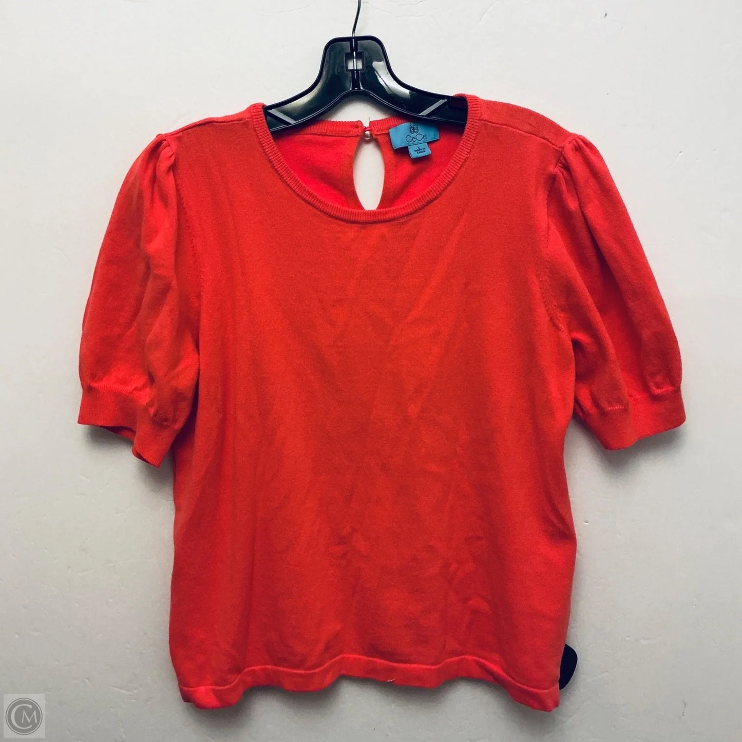 Top Short Sleeve By Cece In Pink, Size: L