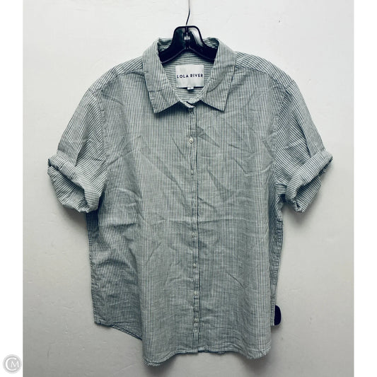 Top Short Sleeve By Cmc In Striped Pattern, Size: L