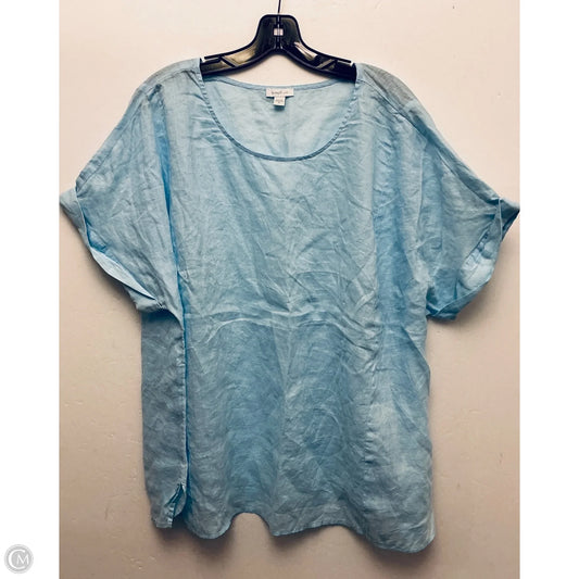 Top Short Sleeve By Pure Jill In Blue, Size: 2x