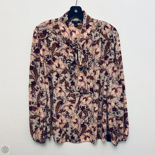 Top Long Sleeve By Ann Taylor In Pink, Size: L