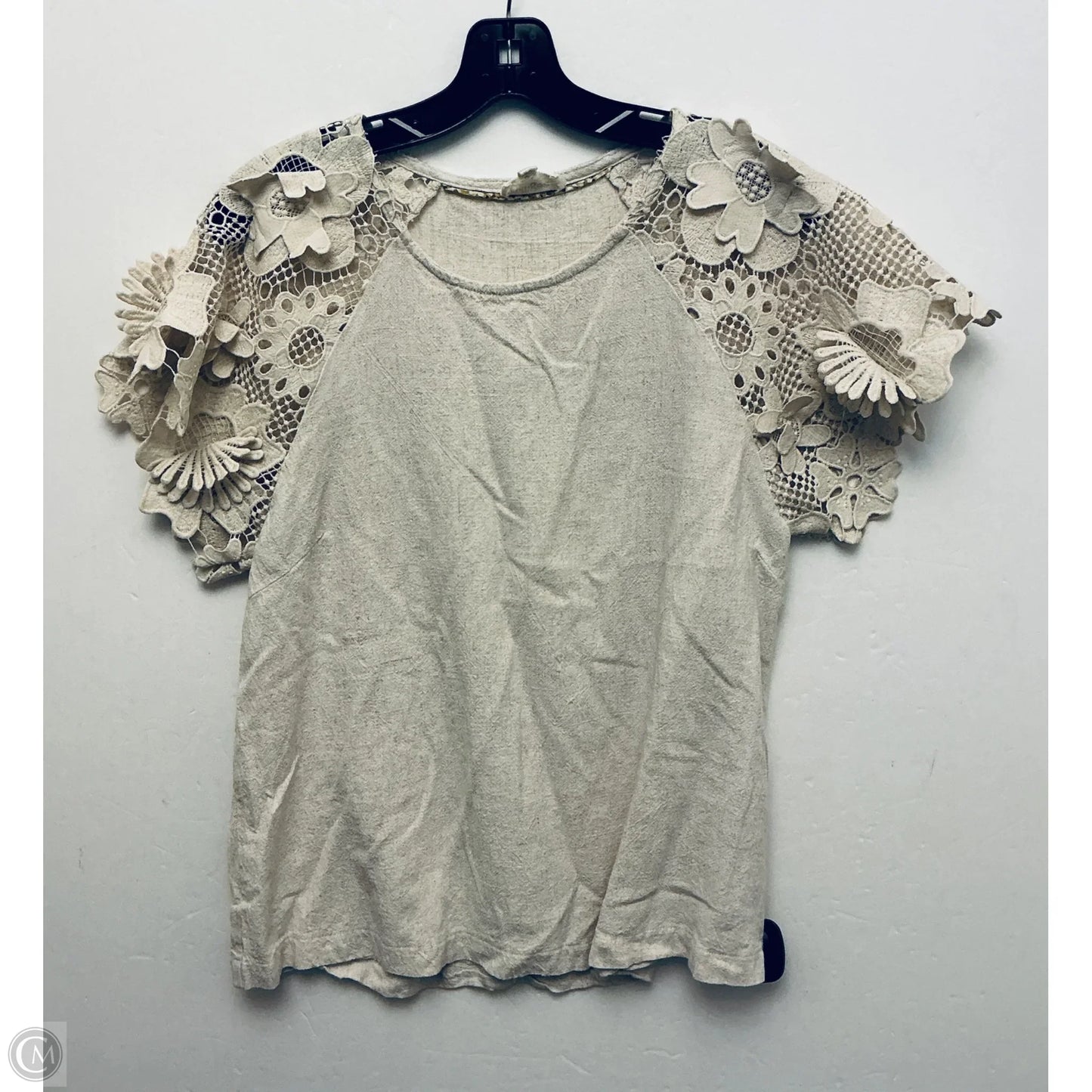 Top Short Sleeve By Umgee In Cream, Size: S