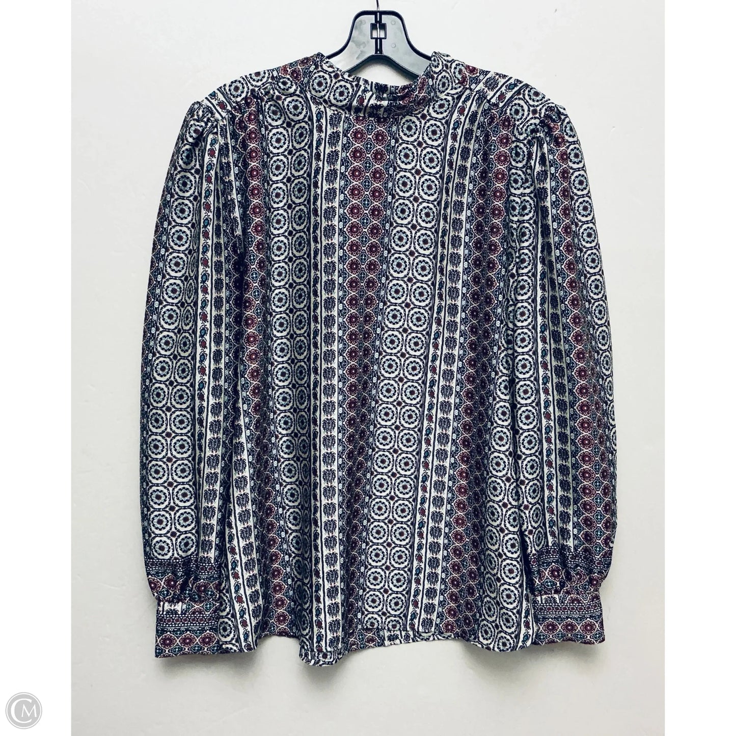 Top Long Sleeve By Loft In Multi-colored, Size: L