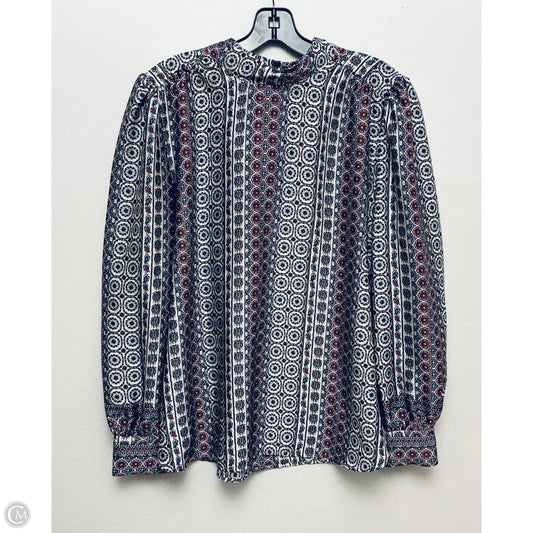 Top Long Sleeve By Loft In Multi-colored, Size: L