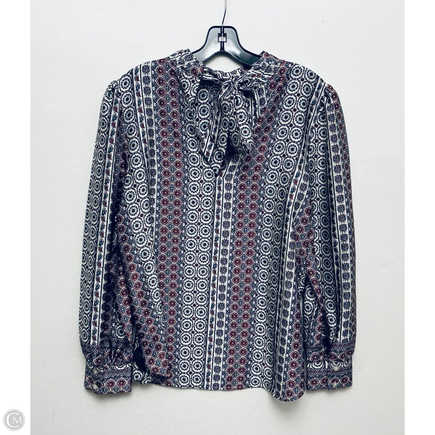 Top Long Sleeve By Loft In Multi-colored, Size: L