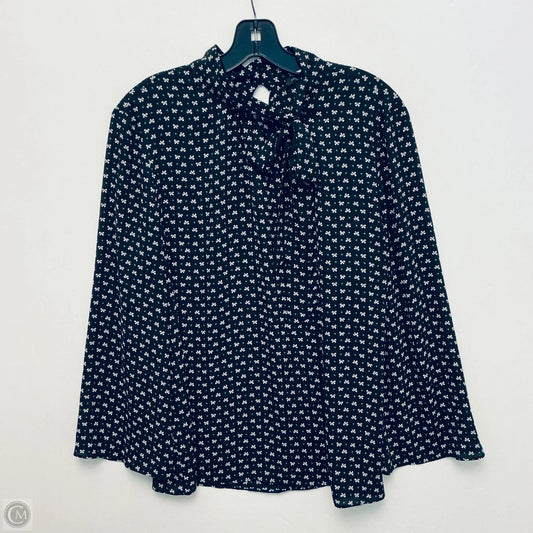 Top Long Sleeve By Ann Taylor In Black, Size: L