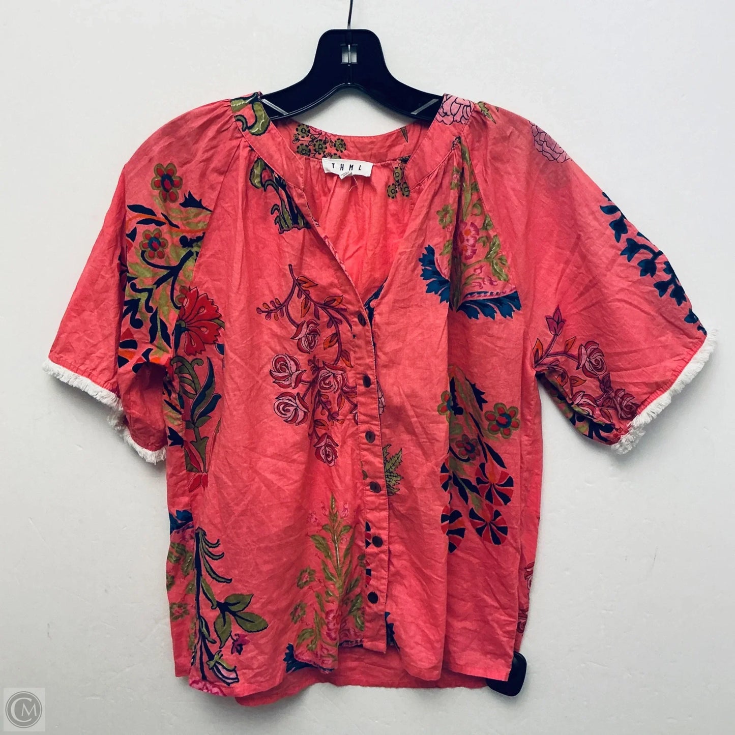 Top Short Sleeve By Thml In Pink, Size: S