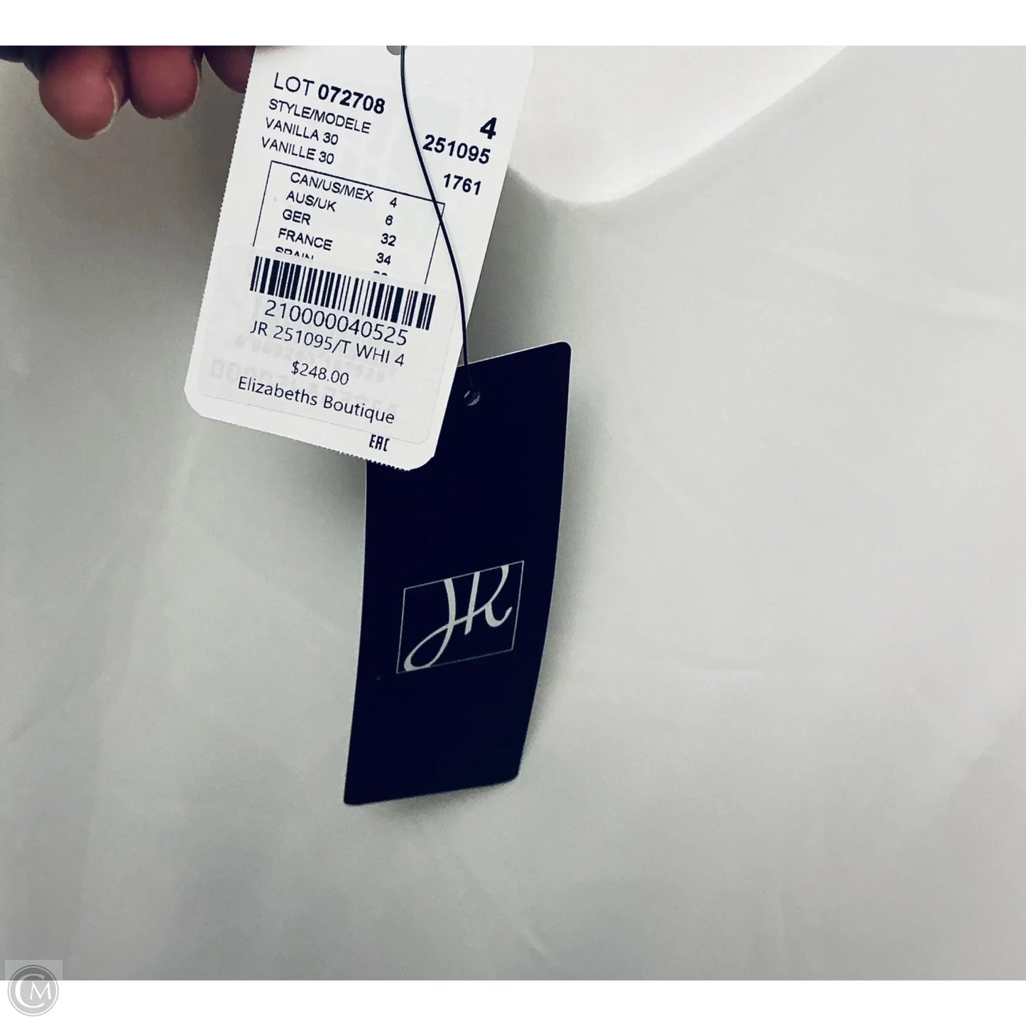 Top Short Sleeve By Joseph Ribkoff In White, Size: 4