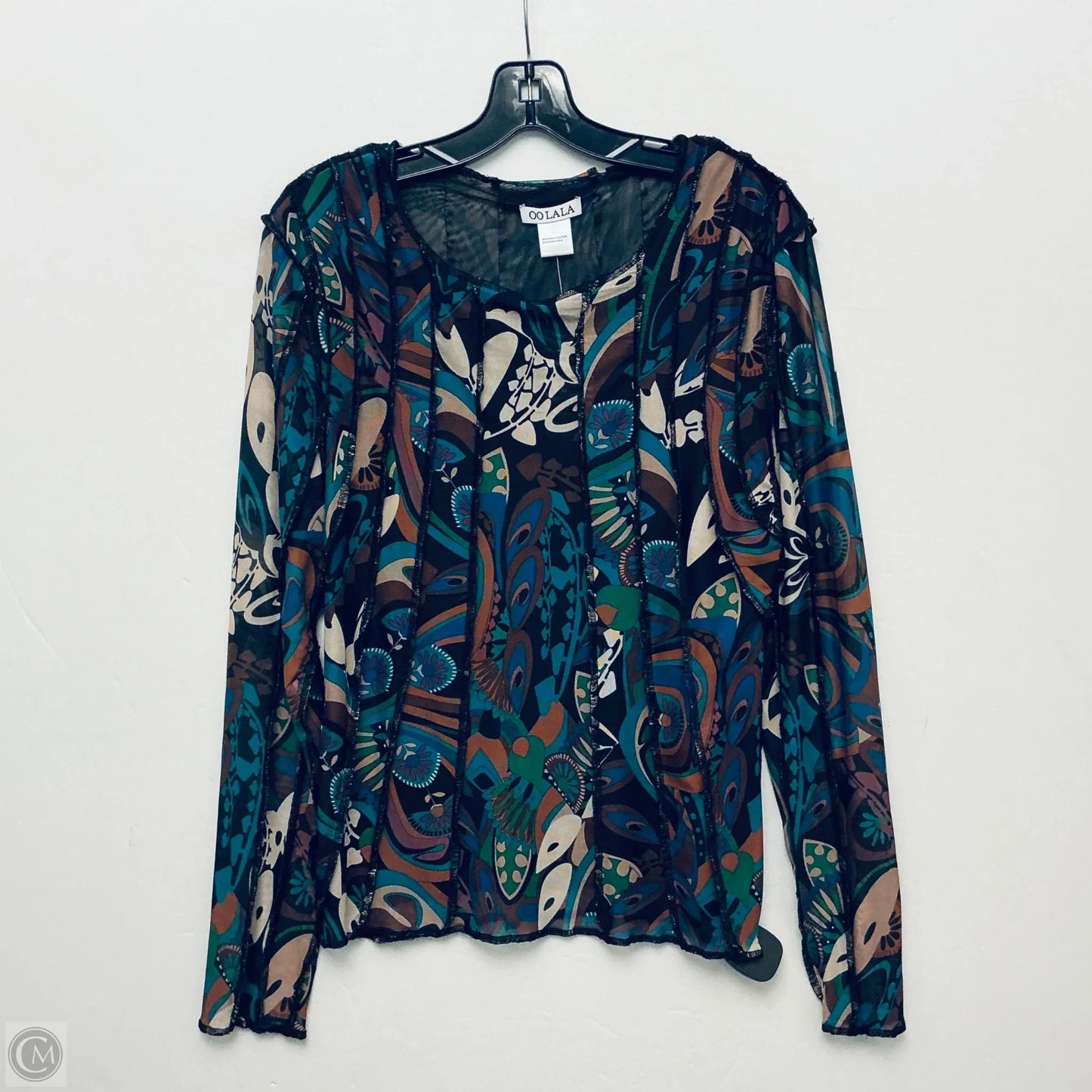 Top Long Sleeve By Cma In Multi-colored, Size: L