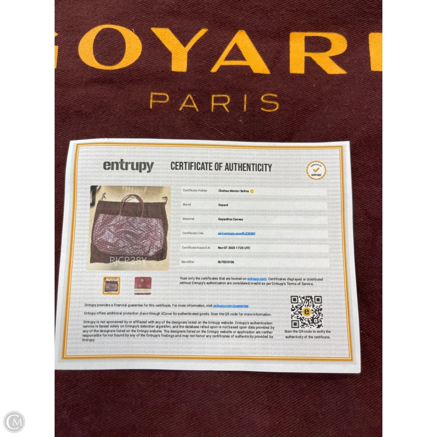 Handbag Luxury Designer By Goyard, Size: Large