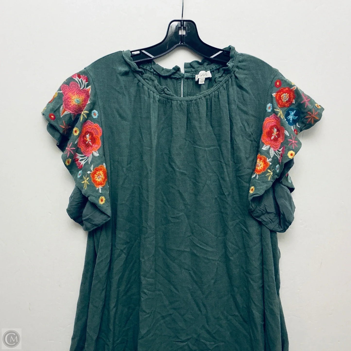 Dress Casual Short By Oddi In Green, Size: 2x