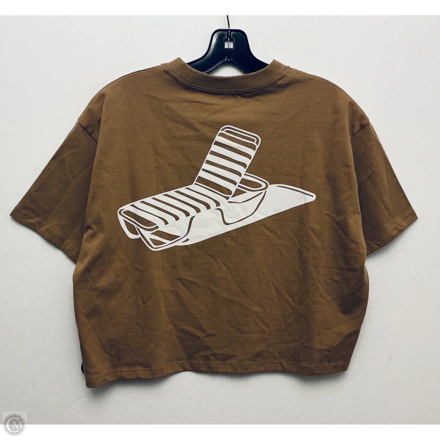 Top Short Sleeve Basic By Clothes Mentor In Brown, Size: M