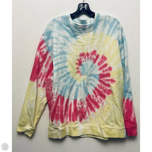 Sweatshirt Designer By Kate Spade In Tie Dye Print, Size: L