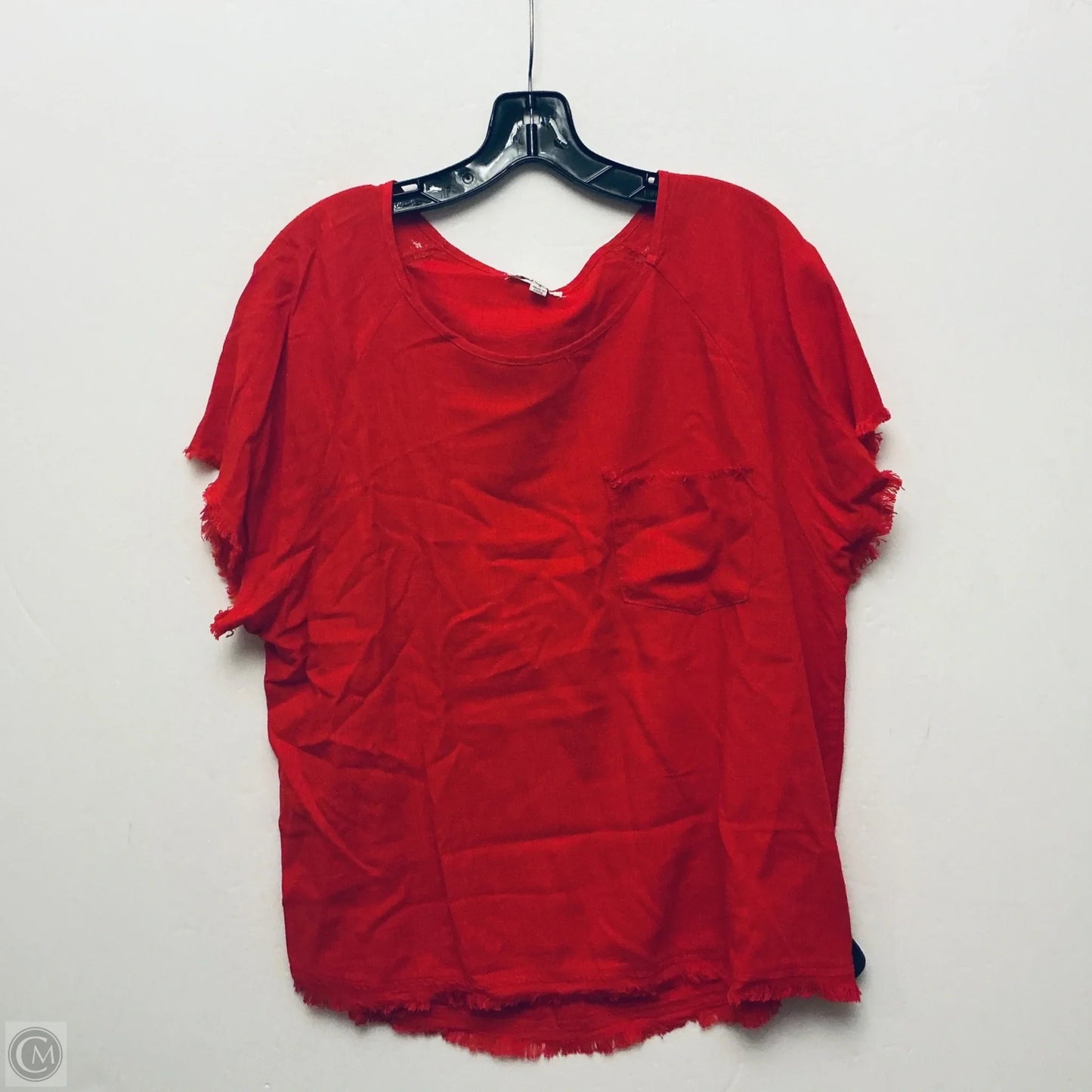Top Short Sleeve Basic By Umgee In Red, Size: S