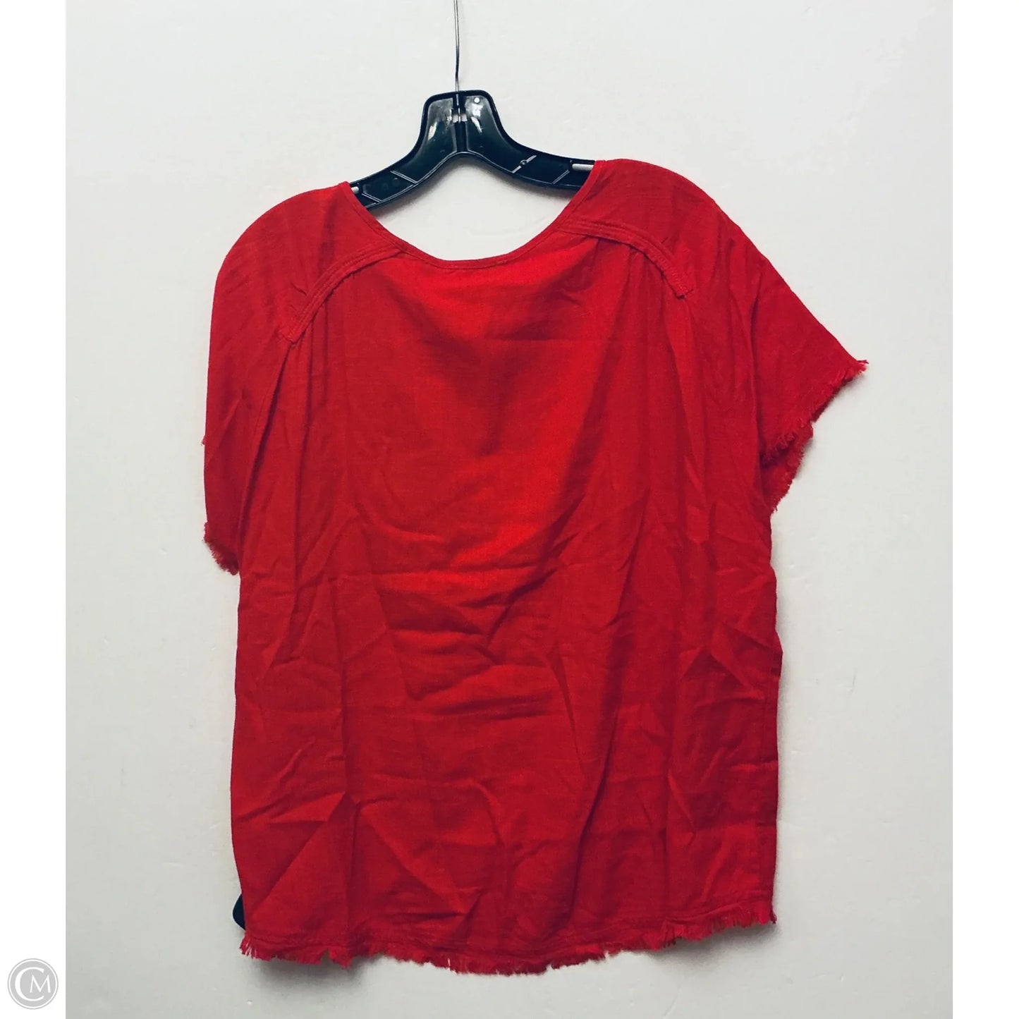 Top Short Sleeve Basic By Umgee In Red, Size: S
