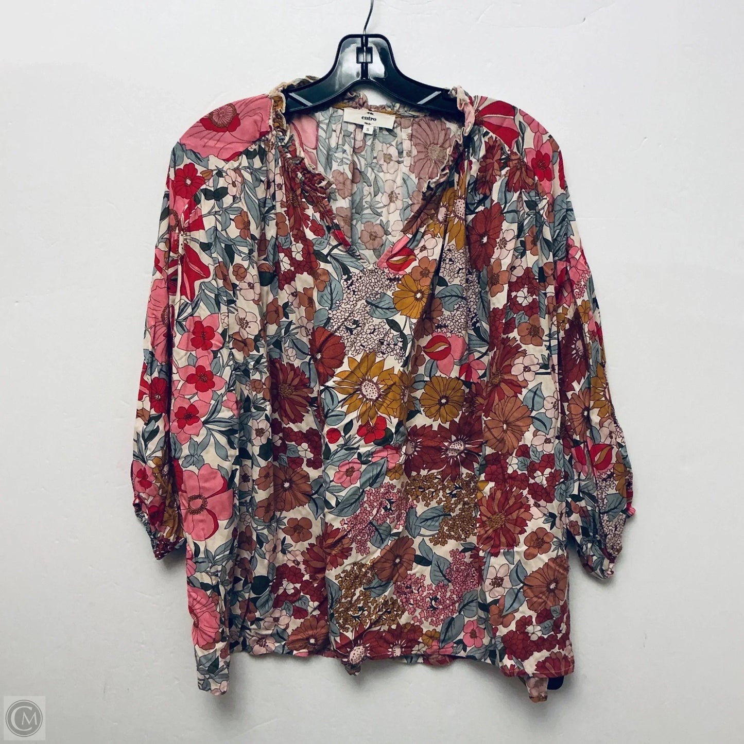 Top Short Sleeve By Entro In Floral Print, Size: S