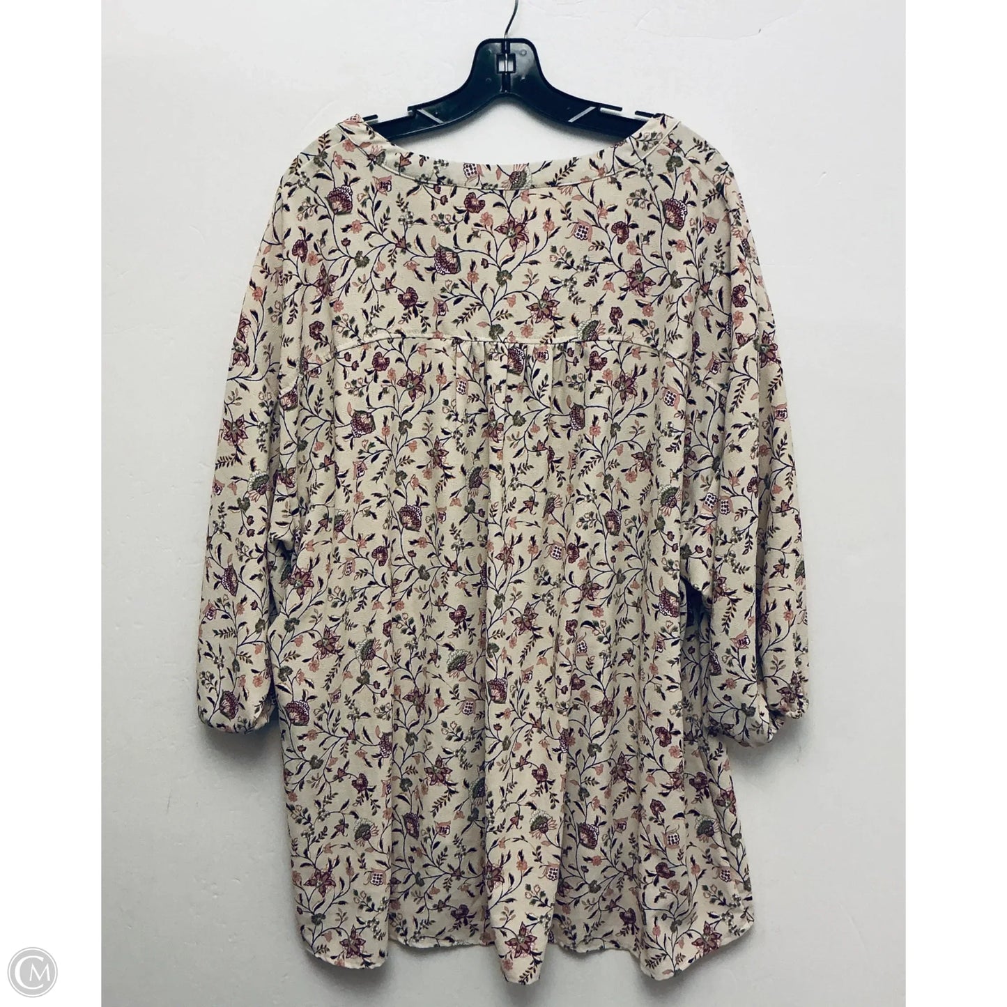Top Short Sleeve By Wonderly In Floral Print, Size: 4x