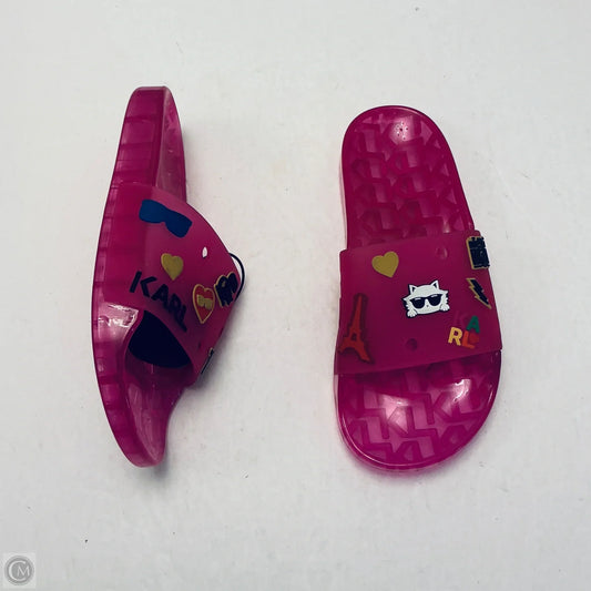 Sandals Designer By Karl Lagerfeld In Pink, Size: 6