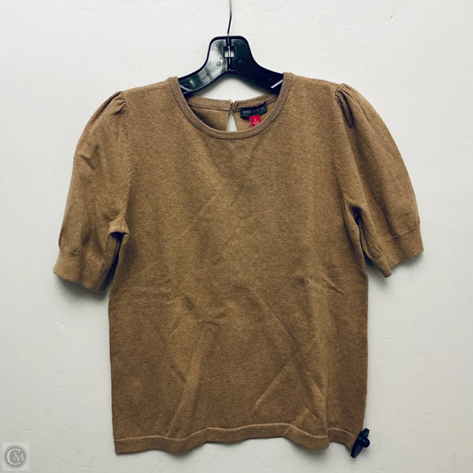 Top Short Sleeve By Vince Camuto In Brown, Size: S