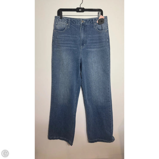 Jeans Wide Leg By Juicy Couture In Blue Denim, Size: 12