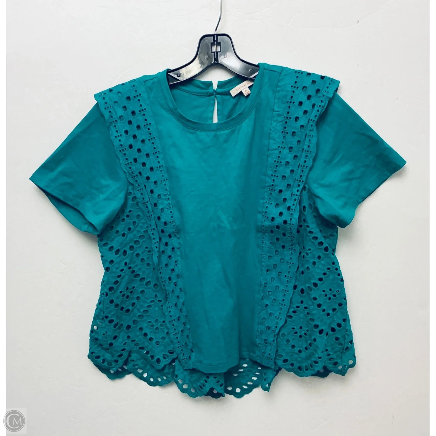 Top Short Sleeve By Skies Are Blue In Green, Size: Xs