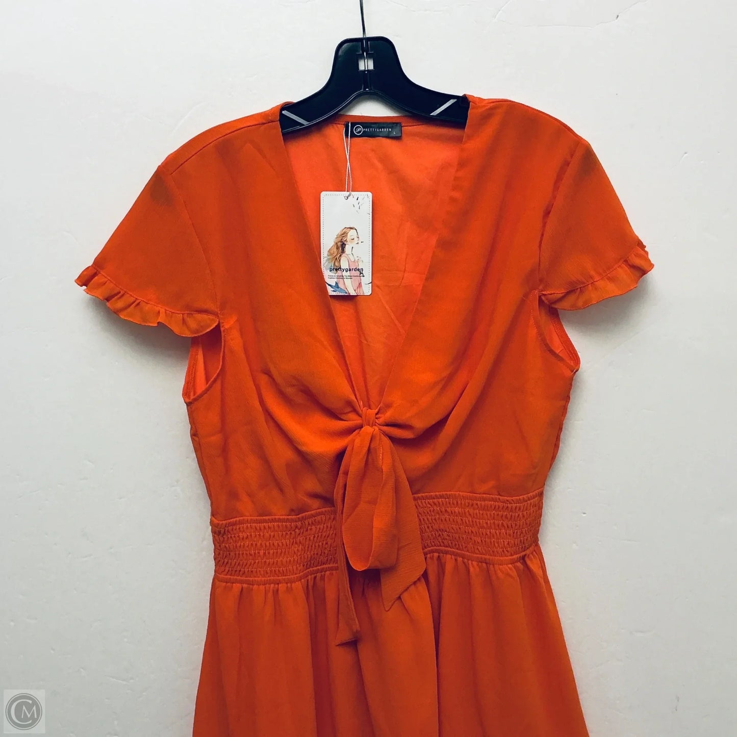Dress Casual Short By Prettygarden In Orange, Size: L