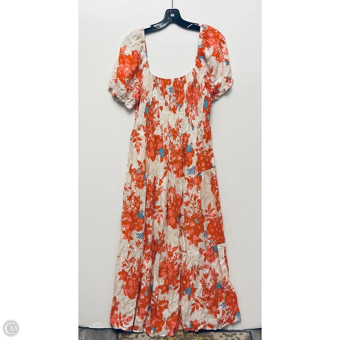 Dress Casual Midi By Zesica In Orange, Size: L