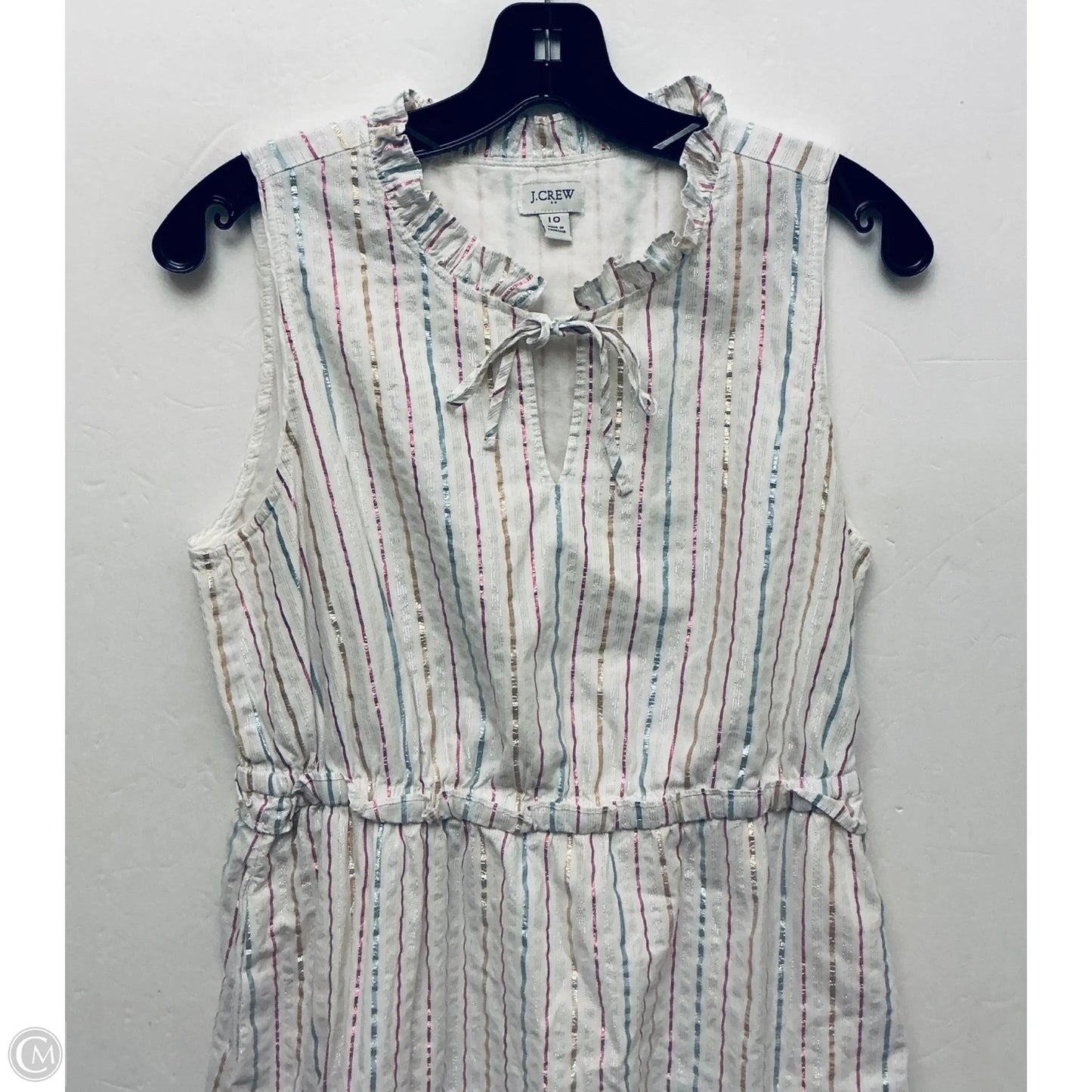 Dress Casual Midi By J. Crew In Striped Pattern, Size: M