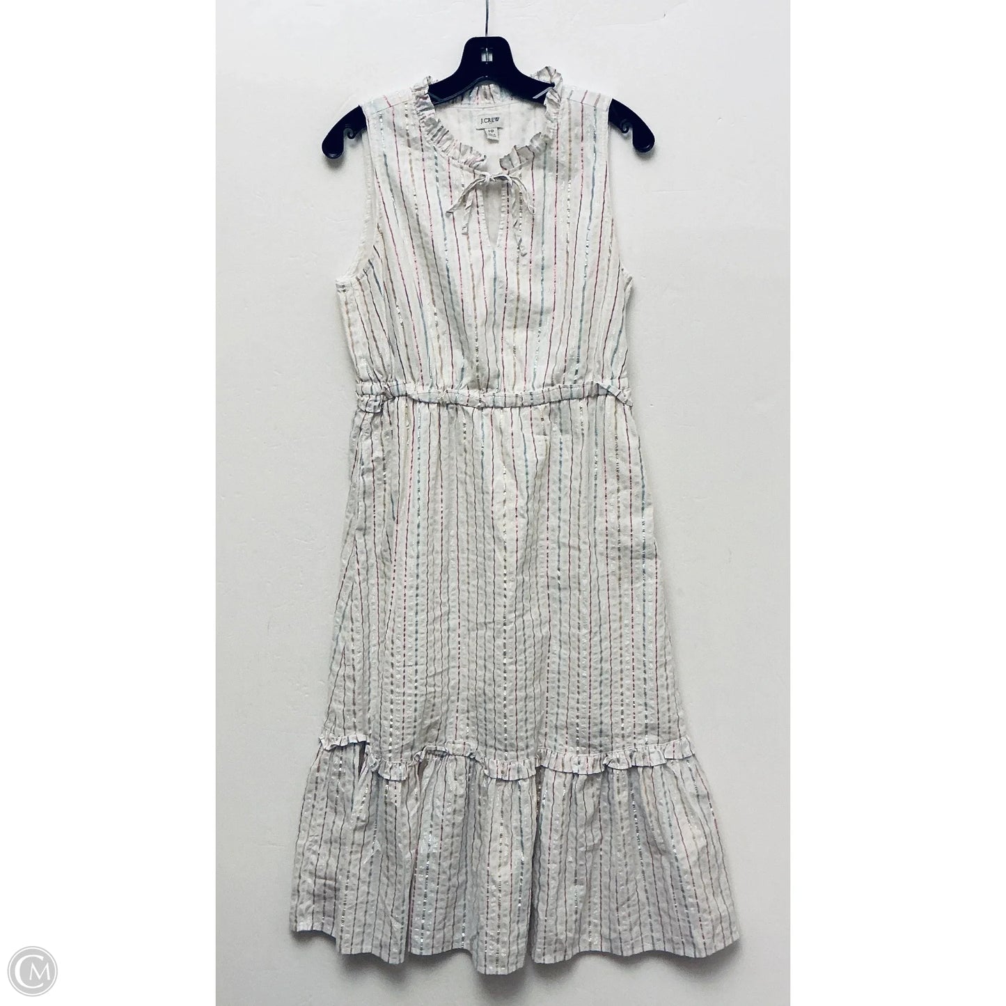 Dress Casual Midi By J. Crew In Striped Pattern, Size: M