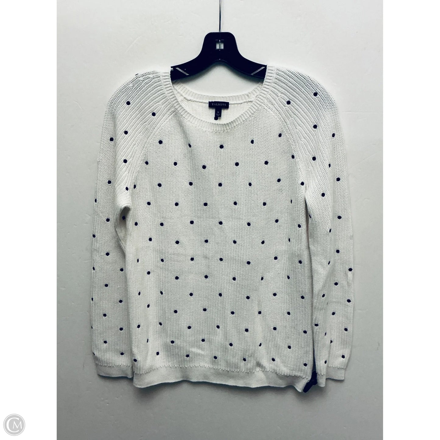 Sweater By Talbots In Polkadot Pattern, Size: M