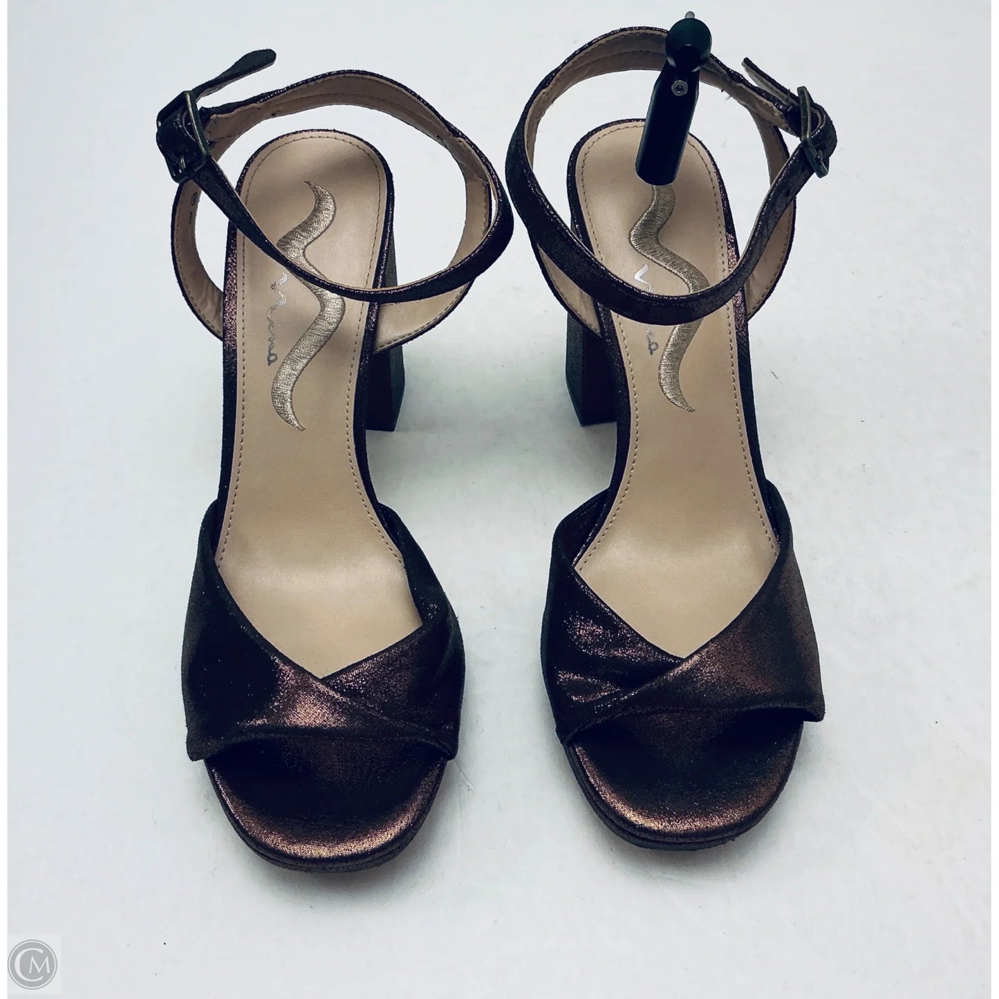 Sandals Heels Block By Nina In Brown, Size: 6.5