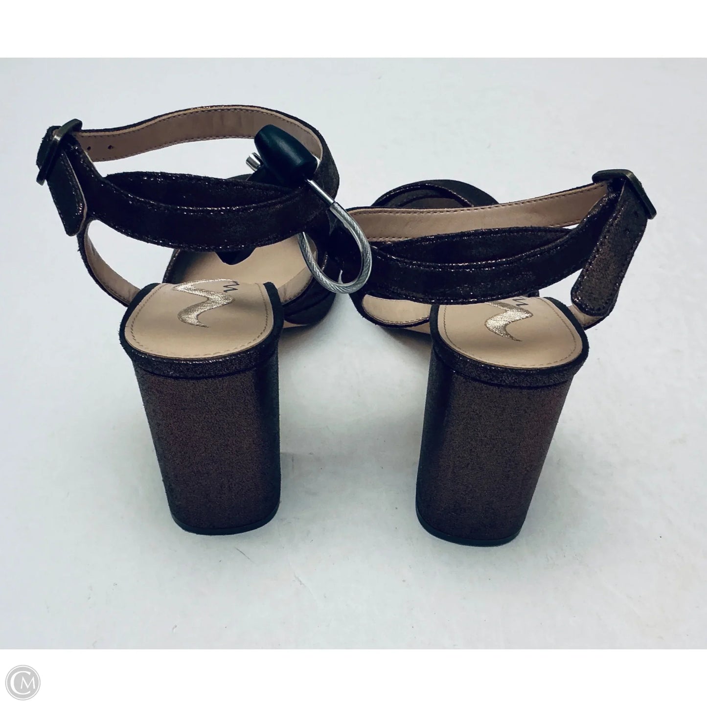 Sandals Heels Block By Nina In Brown, Size: 6.5