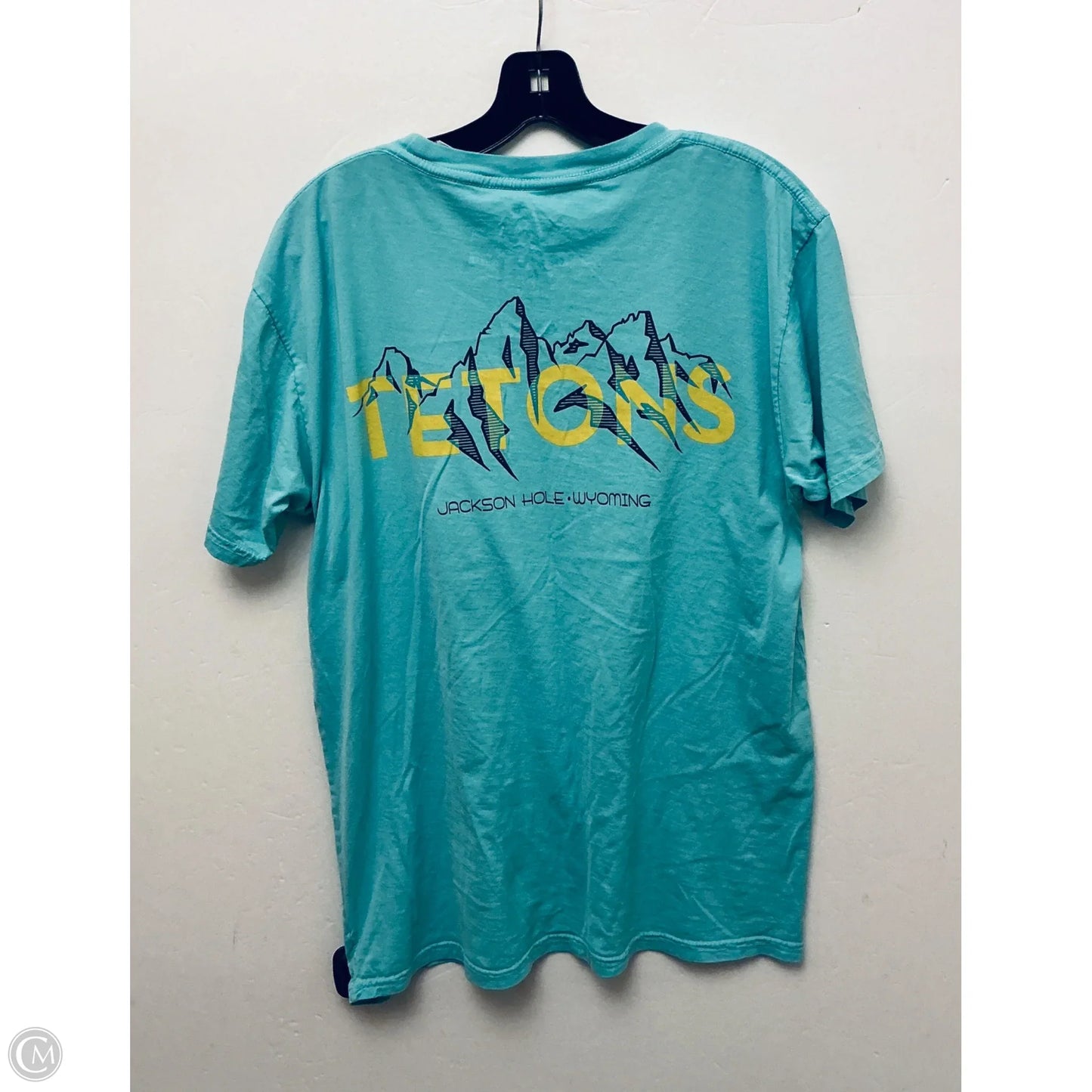 Top Short Sleeve Basic By Cme In Teal, Size: L