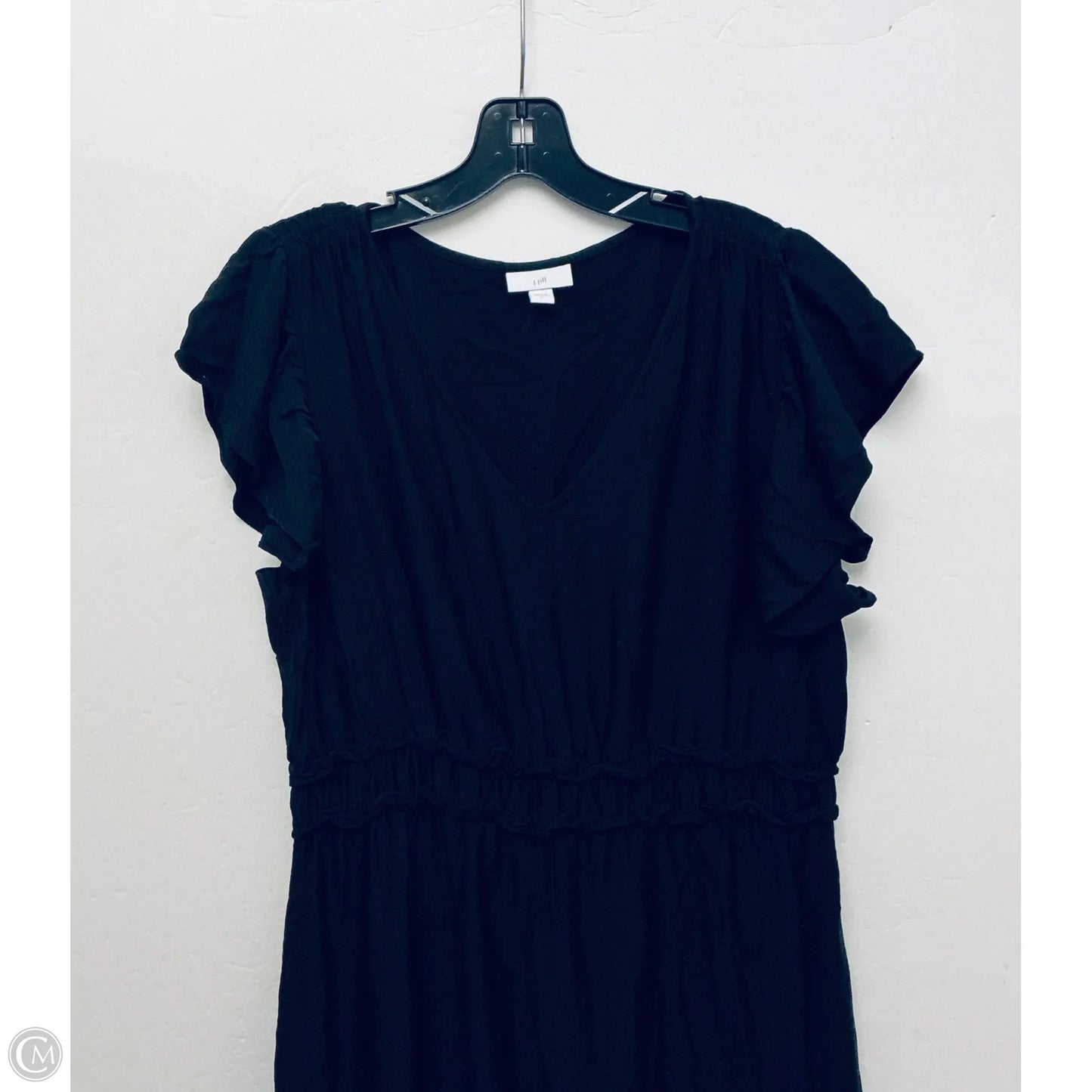 Dress Casual Maxi By J. Jill In Black, Size: L