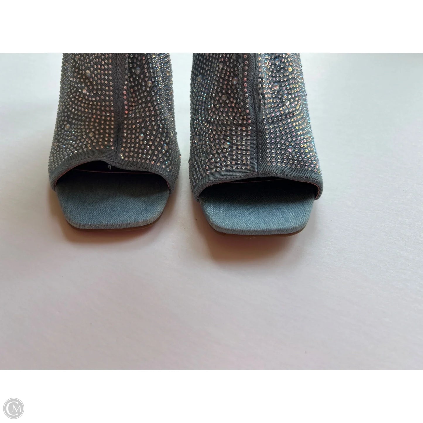 Shoes Heels Block By Clothes Mentor In Blue Denim, Size: 9.5
