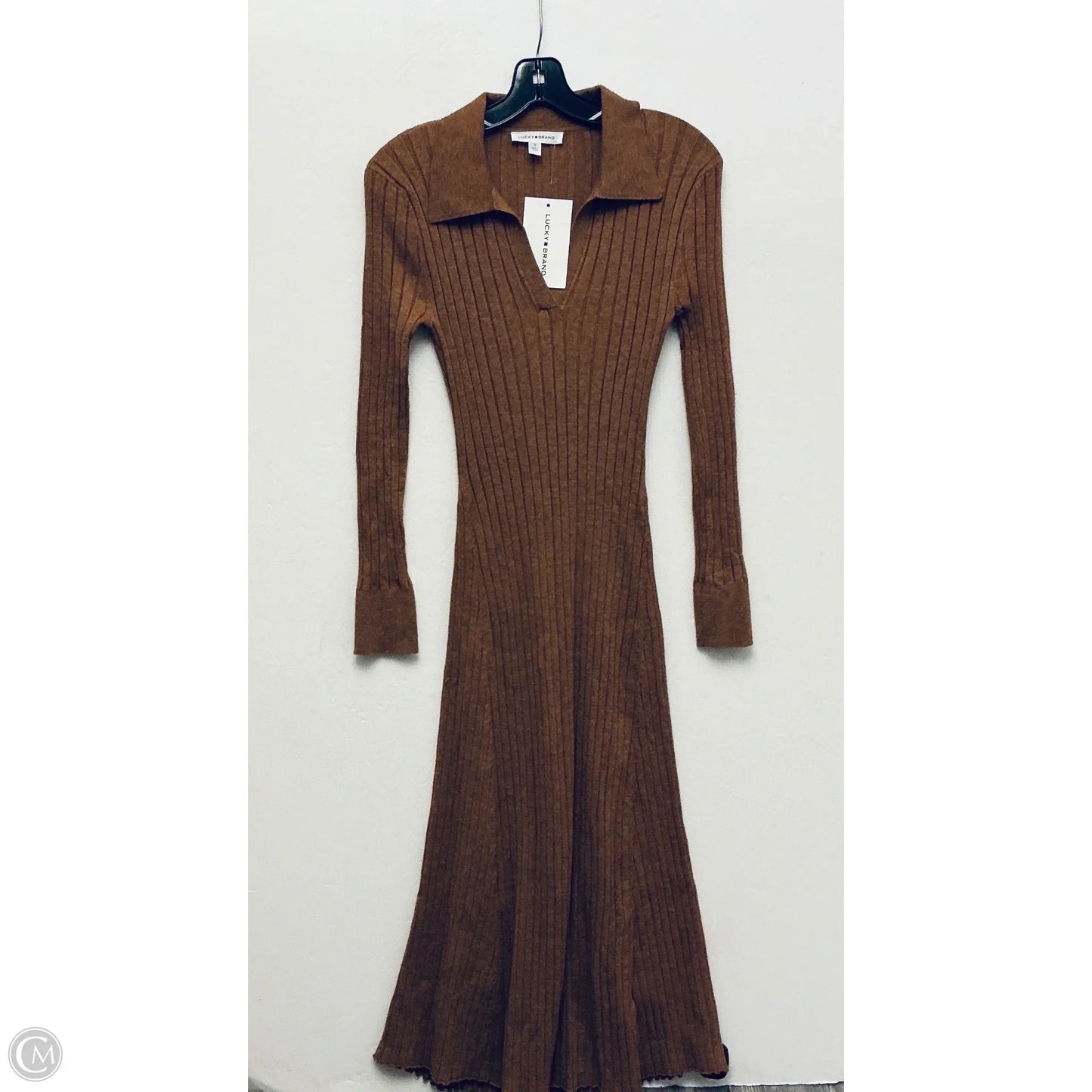 Dress Casual Maxi By Lucky Brand In Brown, Size: S