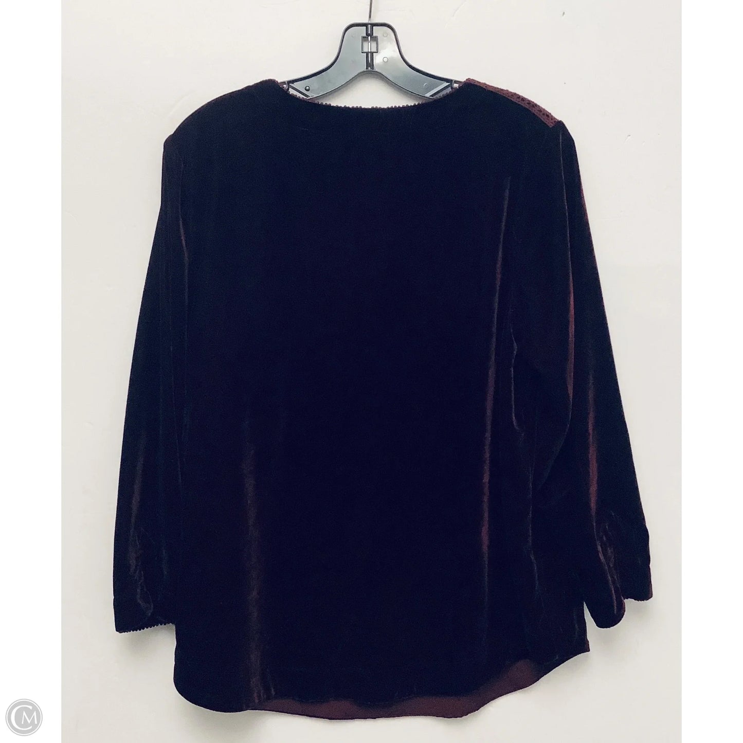 Top Long Sleeve By Soft Surroundings In Maroon, Size: S