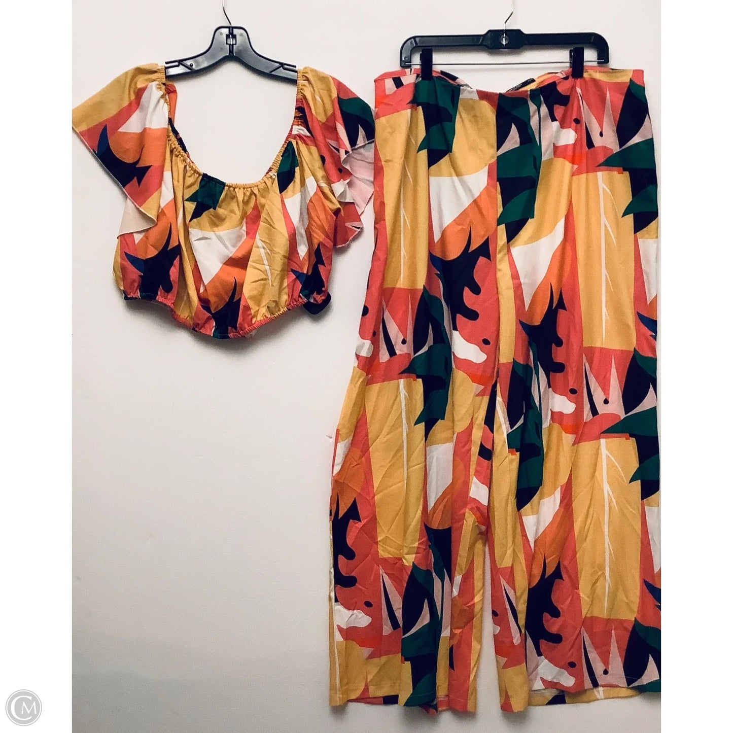 Pants Set 2pc By Shein In Multi-colored, Size: 4x