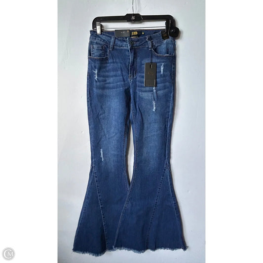 Jeans Flared By Cmc In Blue Denim, Size: 8