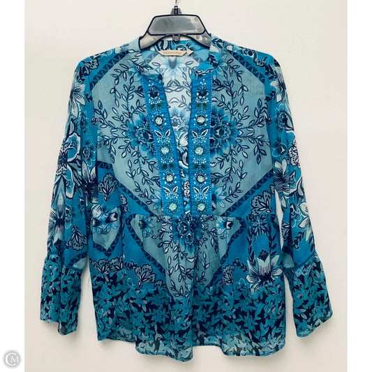 Top Long Sleeve By Soft Surroundings In Blue, Size: Xs